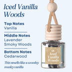 Iced Vanilla Woods Scented Car Freshener