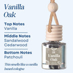 Vanilla Oak Scented Car Freshener