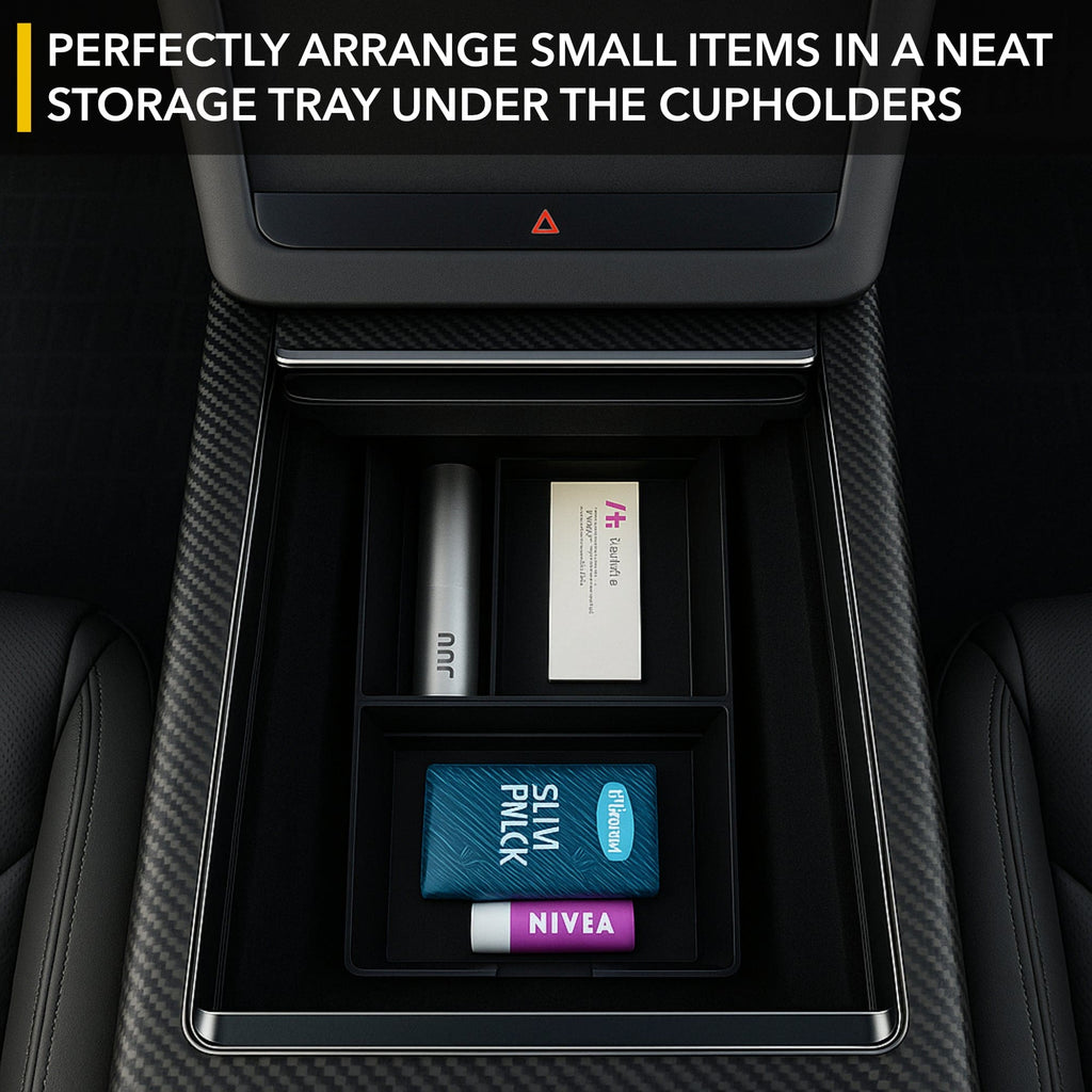 Lower Center Console Organizer | Tesla Model S / Tesla Model X 2021-2026
