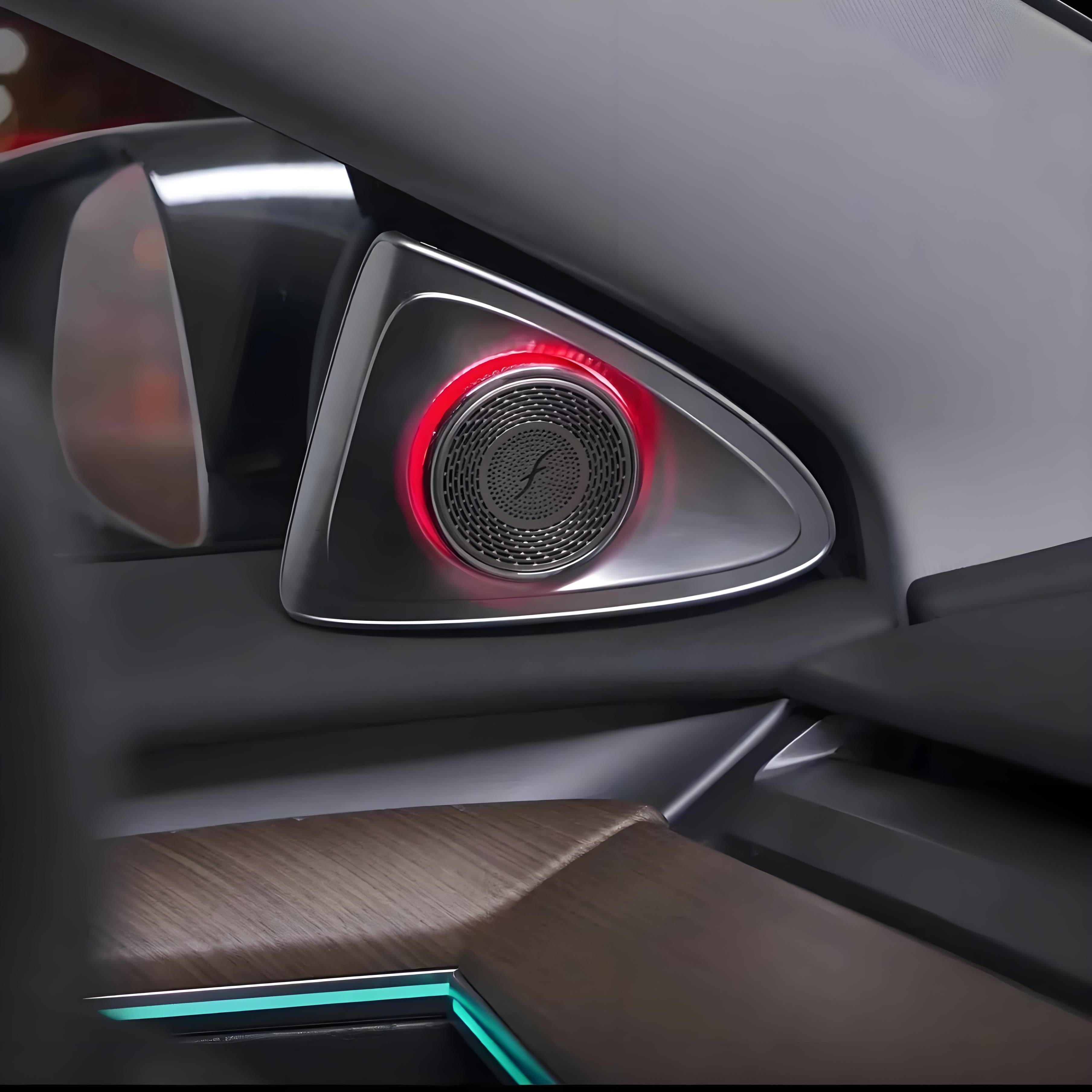 4D Rotating LED Ambient Tweeter Speakers for Model Y Juniper / Model 3 Highland