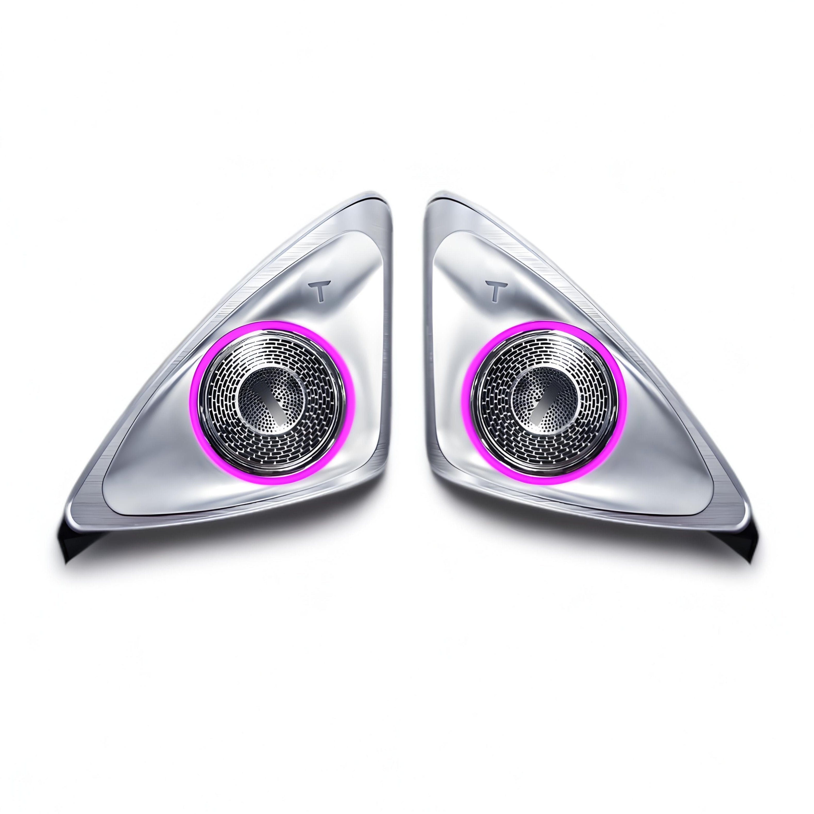 4D Rotating LED Ambient Tweeter Speakers for Model Y Juniper / Model 3 Highland