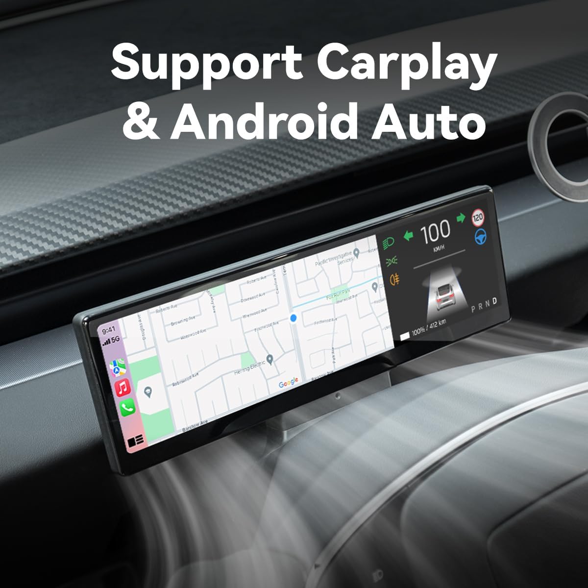 8.8 Inch Touch Screen Instrument Cluster Dashboard Display for Model 3 / Y