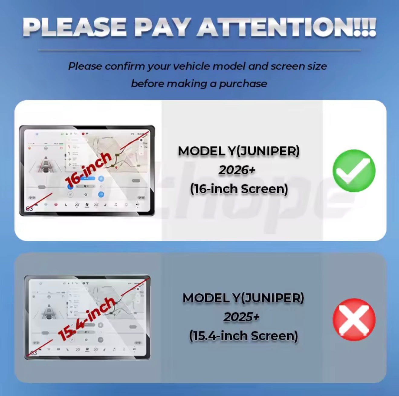 Tesla Model Y Juniper 2025-2026 & Model 3 Highland 2024-2026+ Matte Screen Protector – 2-Pack 15.4” Front & Rear 9H+ Tempered Glass, 16” Front Screen Protector Only, Anti-Glare & Fingerprint Dashboard Display Cover