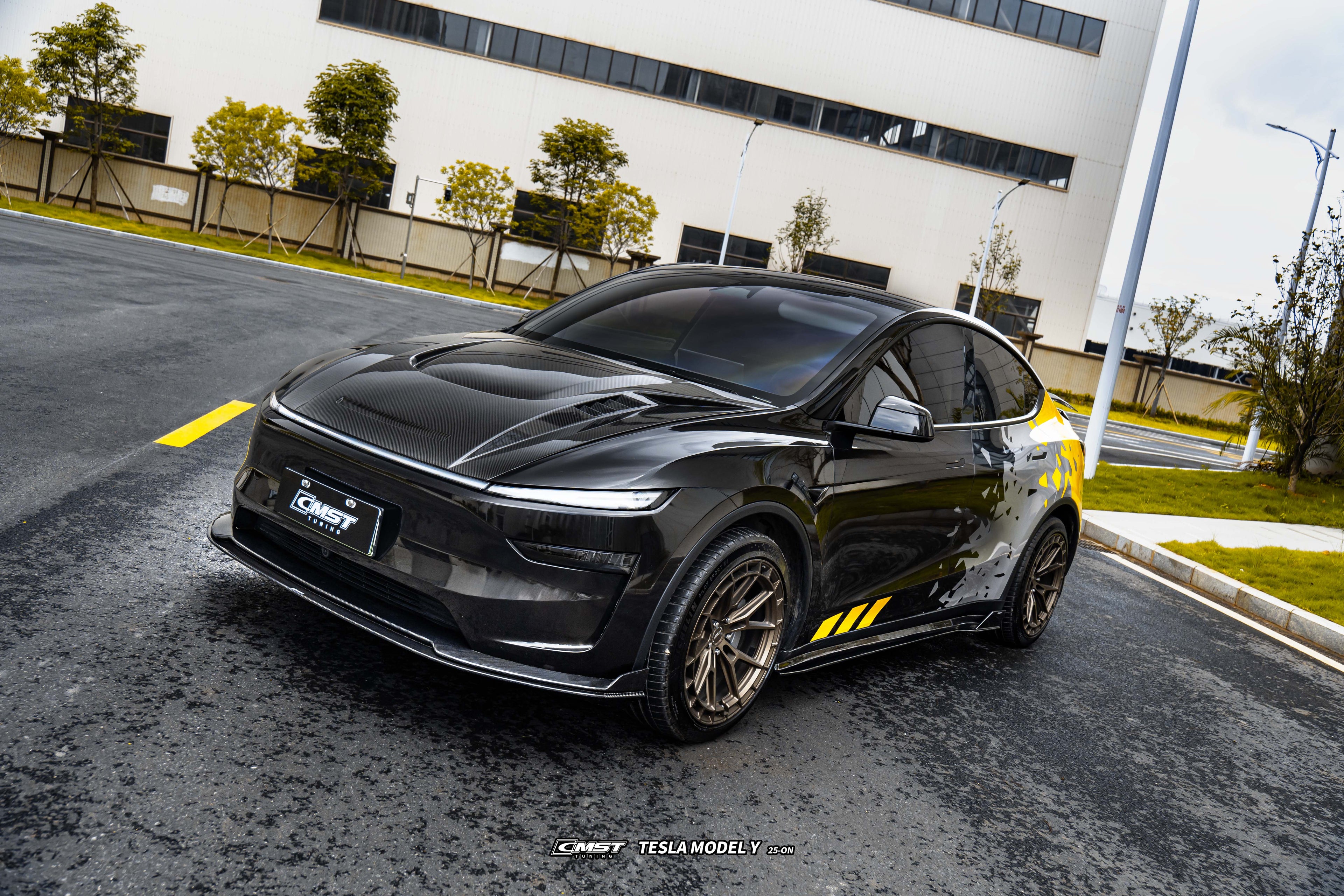 CMST Tuning V1 Front Lip for Tesla Model Y Juniper 2026-ON Carbon Fiber / FRP