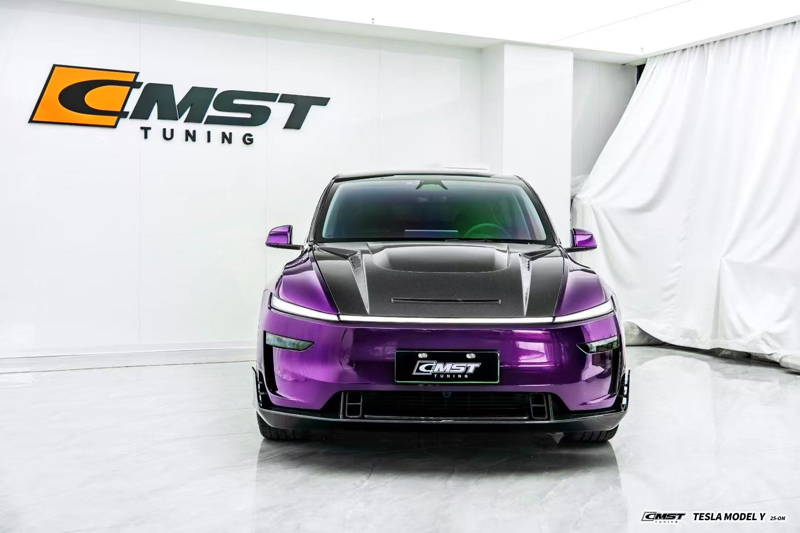 CMST Tuning V2 Front Lip for Tesla Model Y Juniper 2026-ON Carbon Fiber / FRP