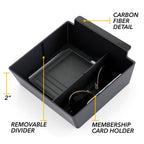 Center Console Storage Tray | Tesla Model S & Model X 2021-2026 Armrest Organizer