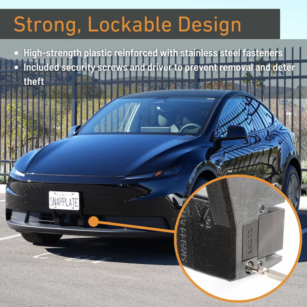 Tesla Model Y SnapPlate Front License Plate Holder