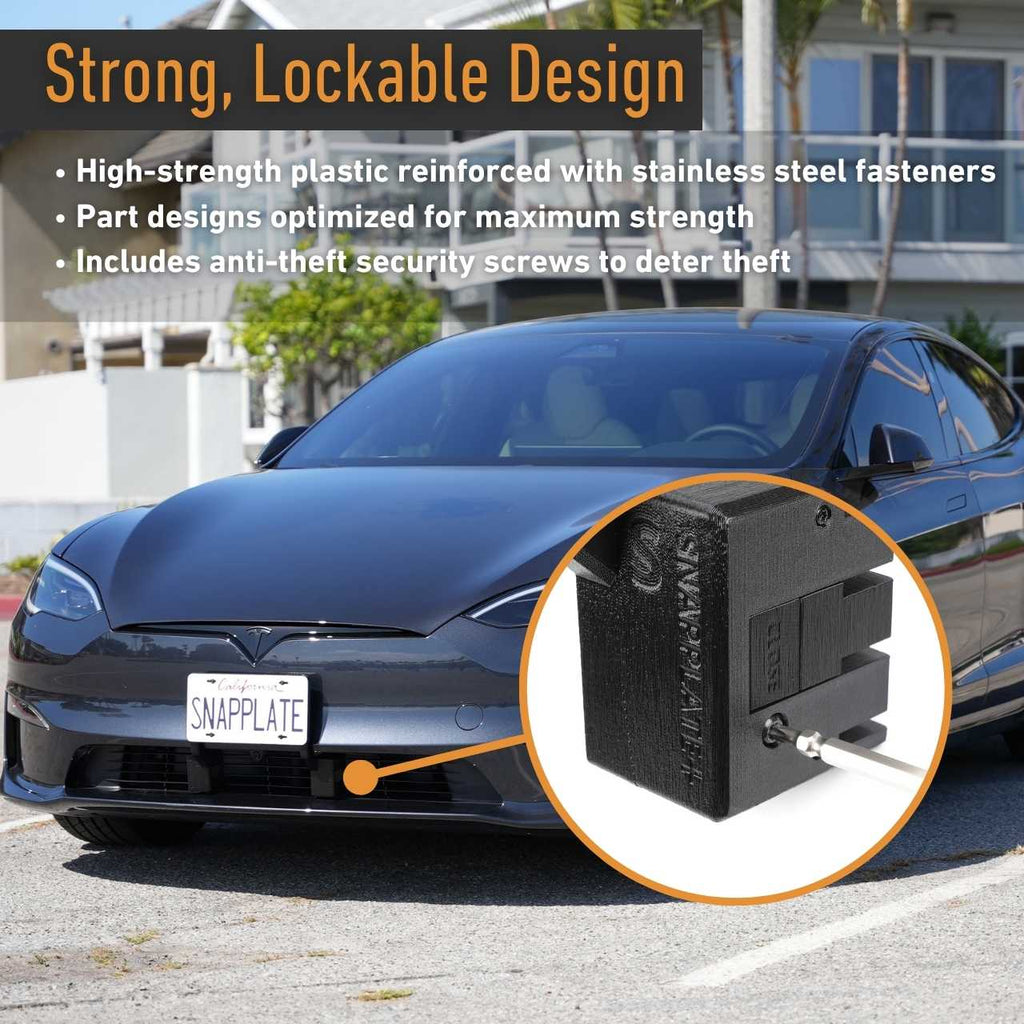Tesla Model S SnapPlate Front License Plate Holder