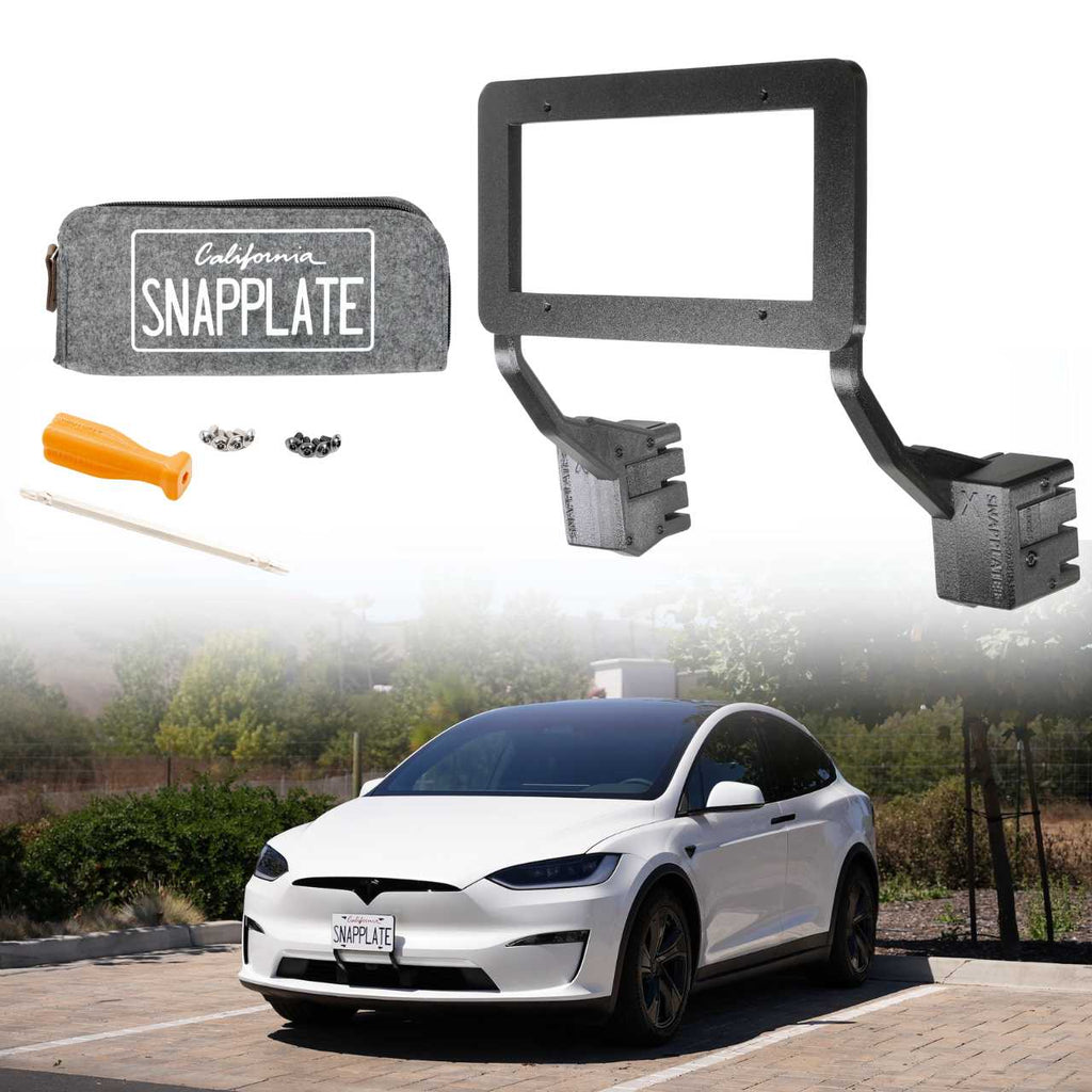 Tesla Model X SnapPlate Front License Plate Holder