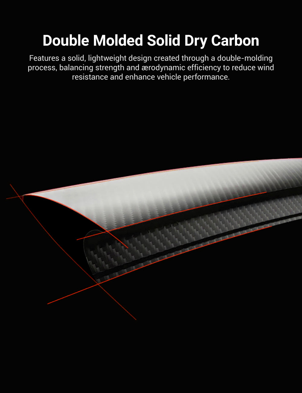 Spoiler Performance Style for Model Y / Model 3 Highland - Dry Carbon Fiber Exterior Mods