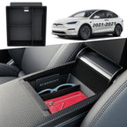 Center Console Storage Tray | Tesla Model S & Model X 2021-2026 Armrest Organizer