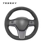 Alcantara Steering Wheel Cover for Model 3 / Y