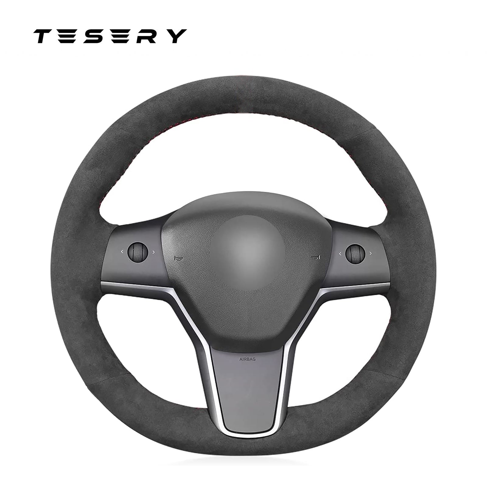 Alcantara Steering Wheel Cover for Model 3 / Y