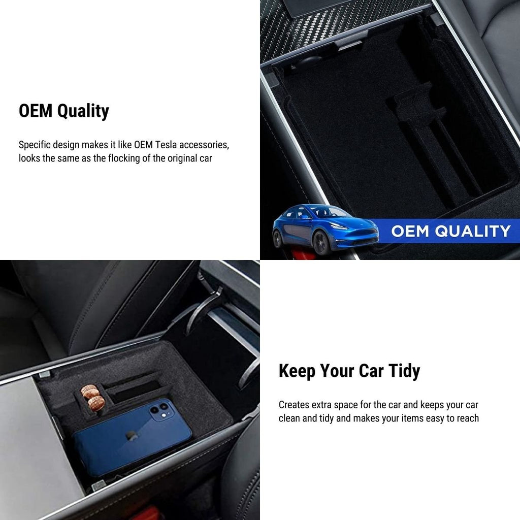 Armrest Organizer Console Tray for Model 3 / Model Y