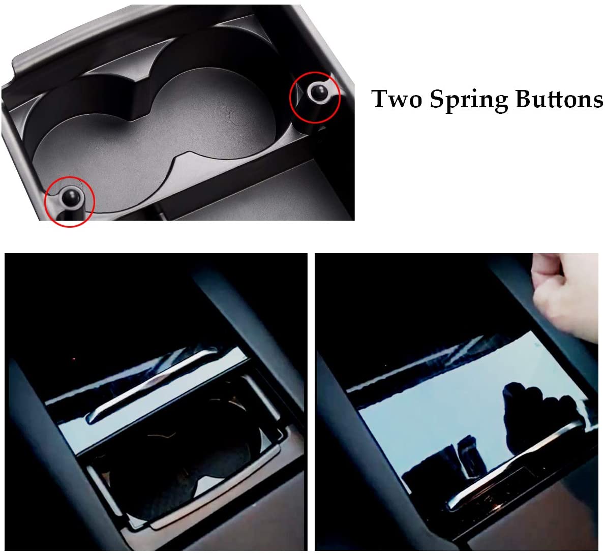 Center Console Armrest Storage Box for Tesla Model S/X