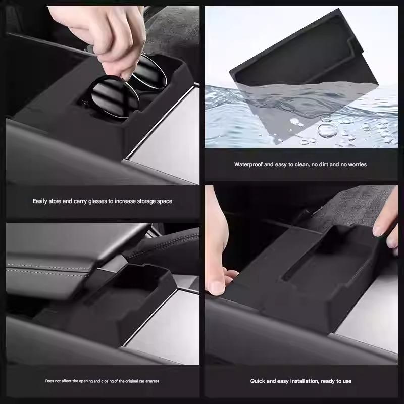 Center Console Glasses Tray for Model Y Juniper & Model 3 Highland |