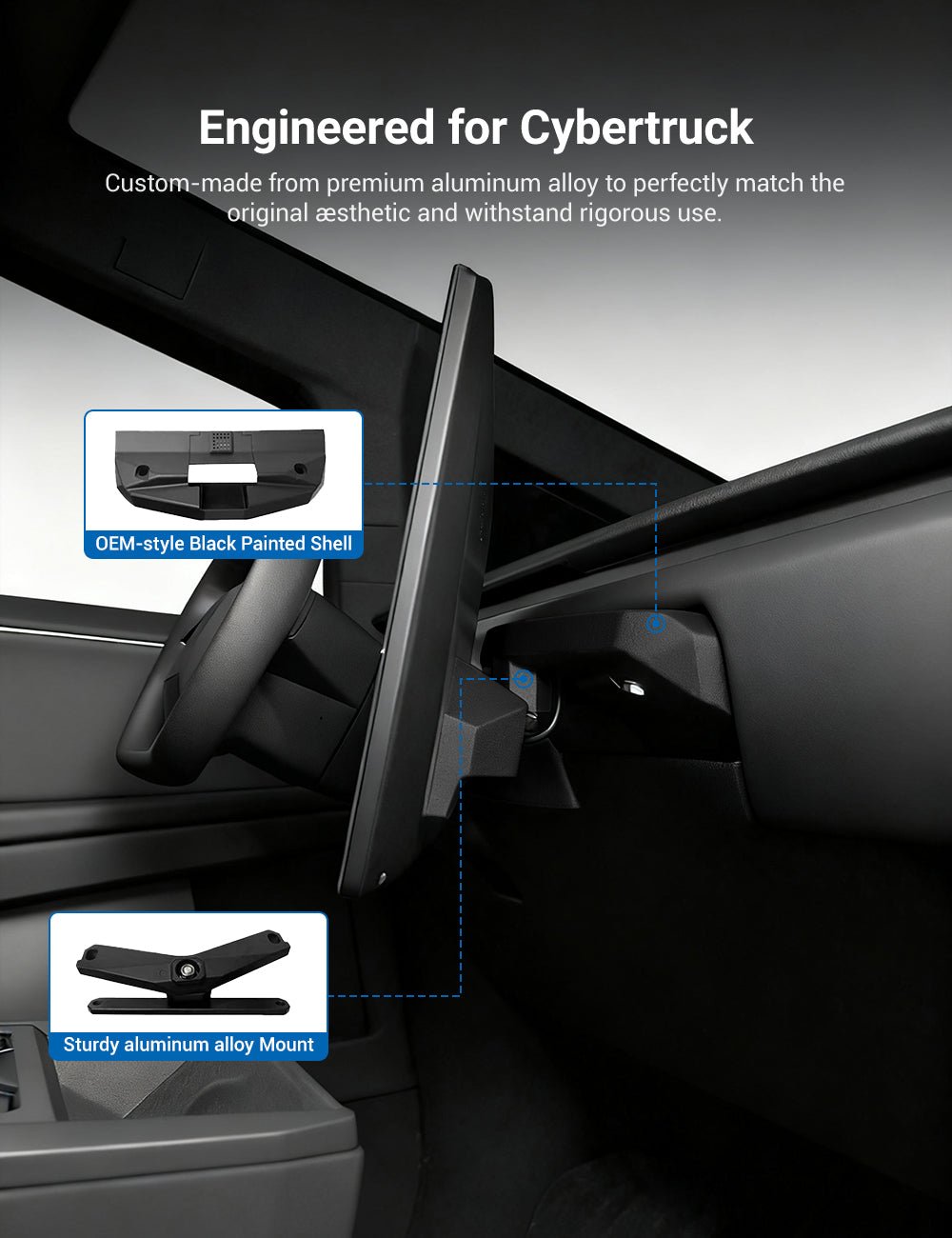 Center Screen Swivel Rotating Mount Kit for Cybertruck |