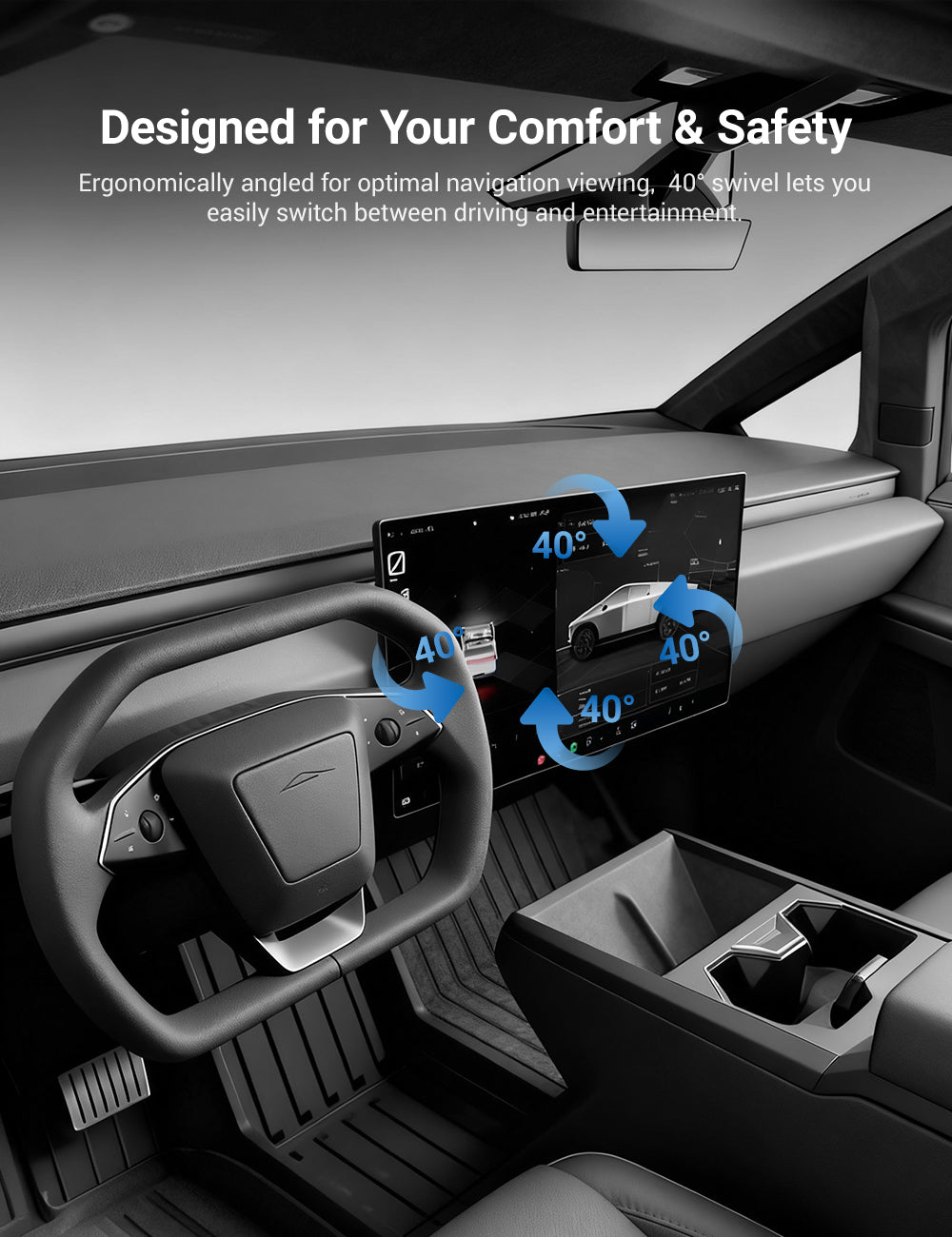Center Screen Swivel Rotating Mount Kit for Cybertruck |