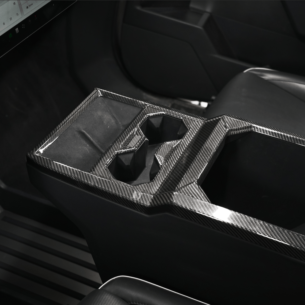 [Real Carbon Fiber] Front Drain Cup Panel For Cybertruck (Glossy/Matte)