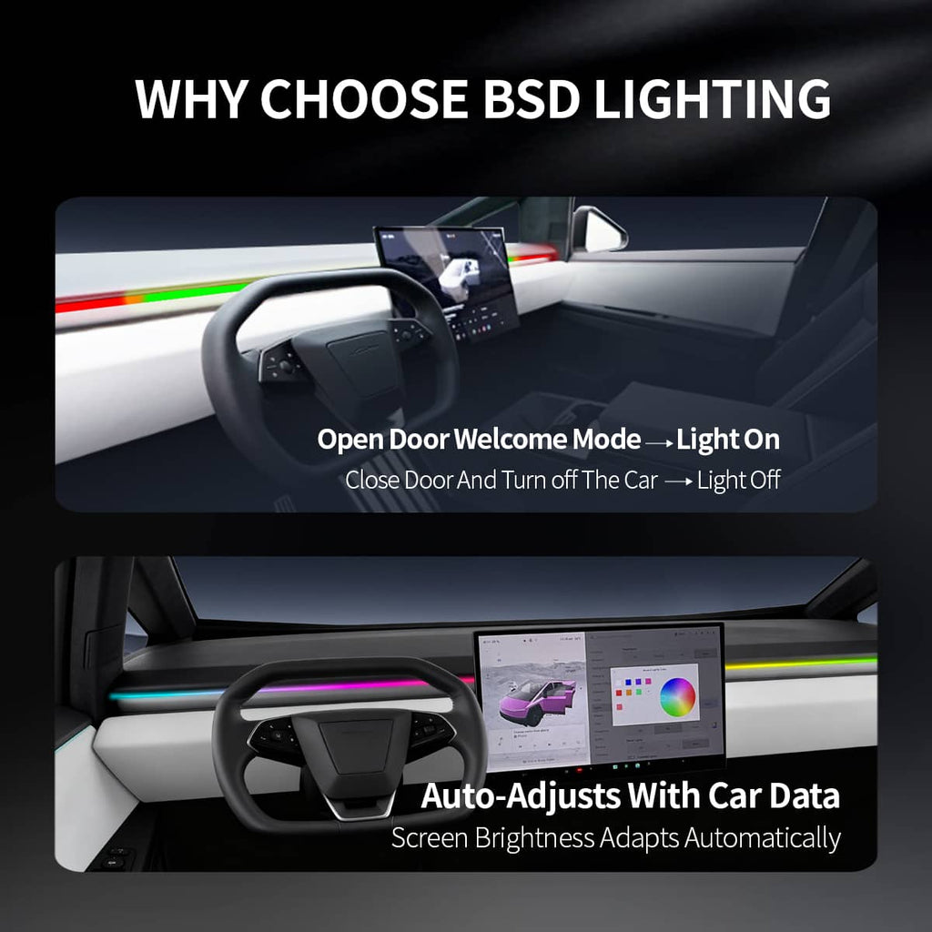 Cybertruck Smart BSD Blind Spot LED Ambient Lighting Kit |