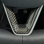 Dry Carbon Fiber Steering Wheel V-Cover for Model 3 Highland & Y Juniper