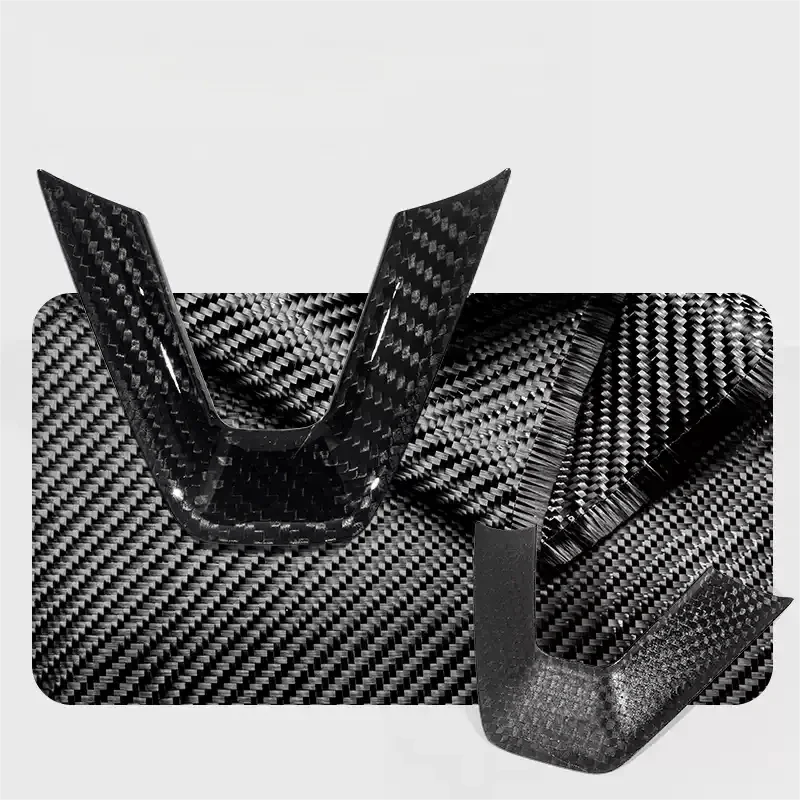 Dry Carbon Fiber Steering Wheel V-Cover for Model 3 Highland & Y Juniper