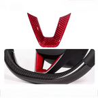 Dry Carbon Fiber Steering Wheel V-Cover for Model 3 Highland & Y Juniper