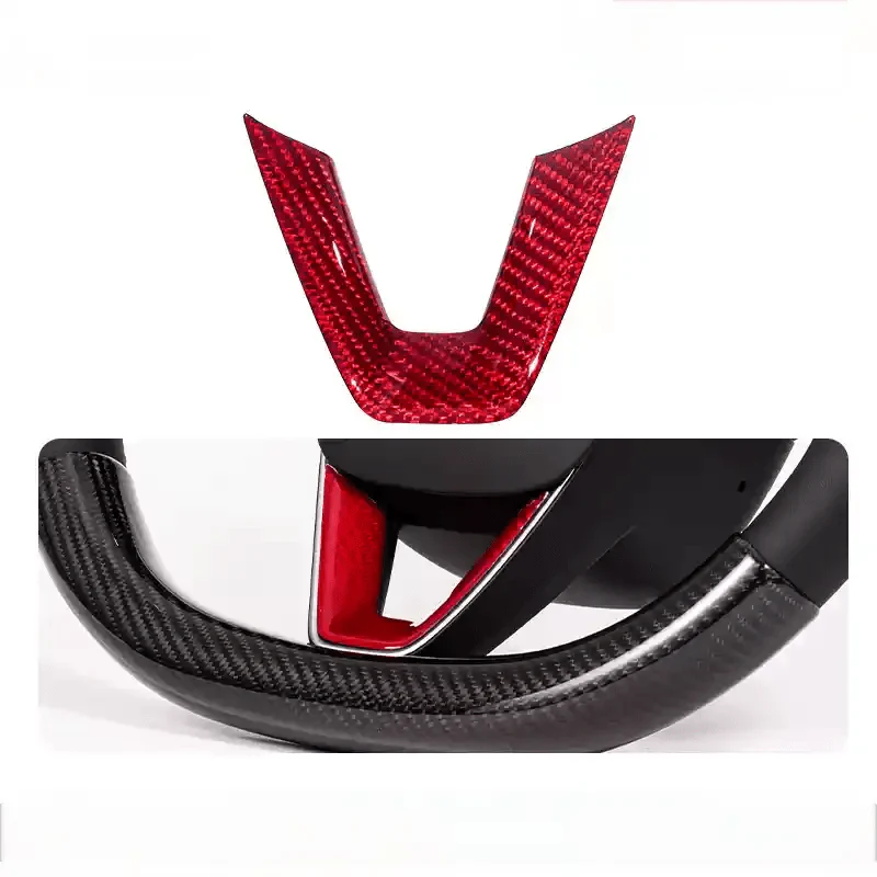 Dry Carbon Fiber Steering Wheel V-Cover for Model 3 Highland & Y Juniper
