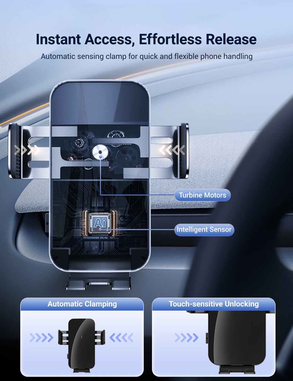 Flexible Phone Holder for Model 3 Highland & Model Y Juniper |