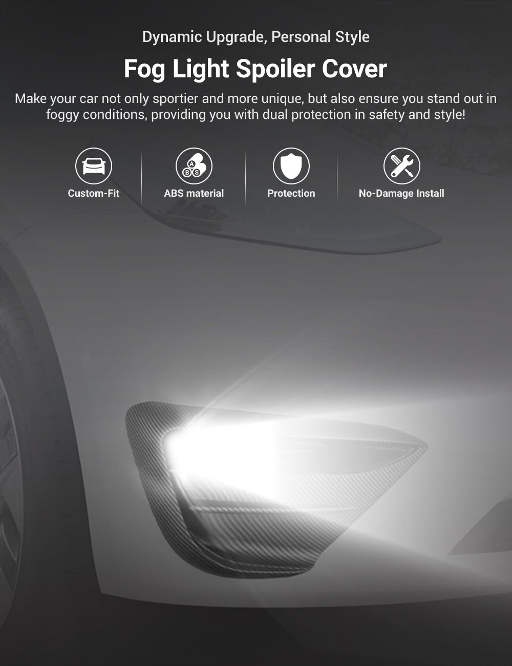 Fog Light Spoiler cover for Tesla Model Y