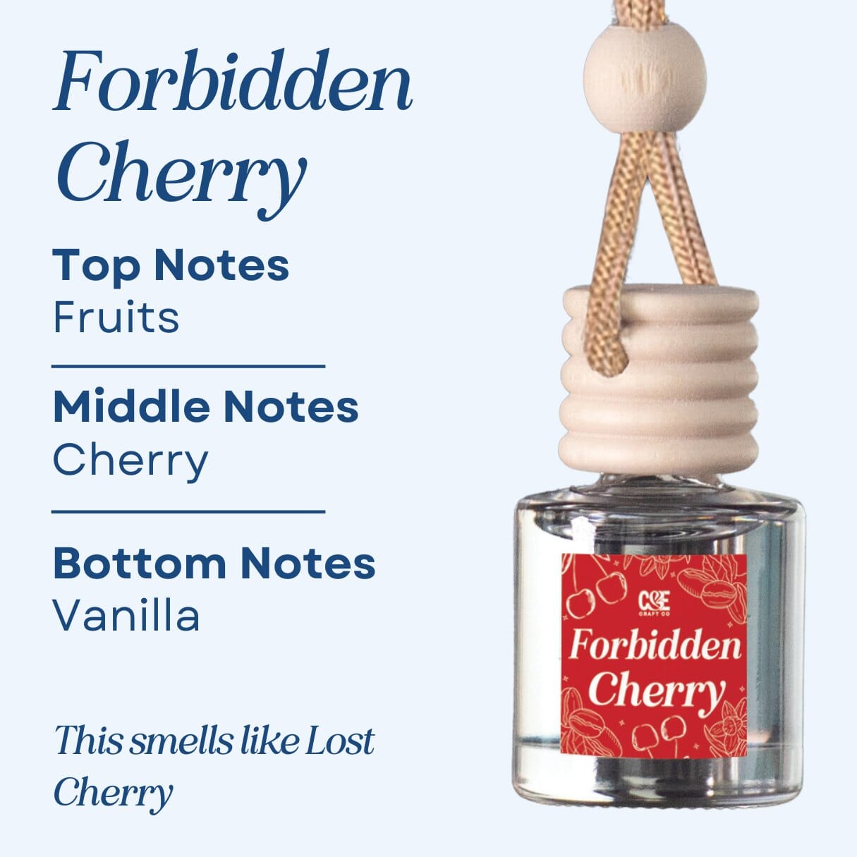 Forbidden Cherry Scented Car Freshener