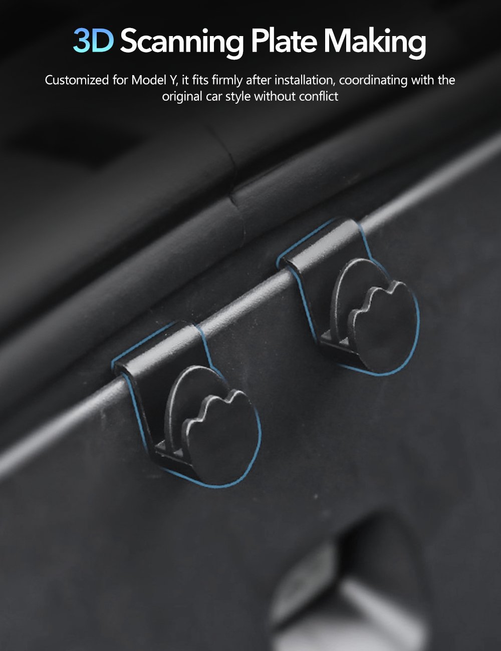 Model Y Front Trunk Hooks | ABS Storage Organizer 2021-2025 (2-Pack)