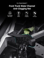 Front Trunk Drain Channel Filter Net for Model Y | Prevent Water Damage (2-Pack)