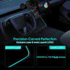 Laser-Carved Ambient Light for Model Y Juniper Wireless Charging Port |