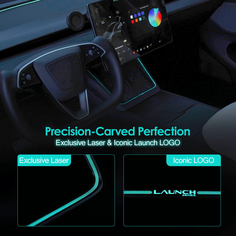 Laser-Carved Ambient Light for Model Y Juniper Wireless Charging Port |