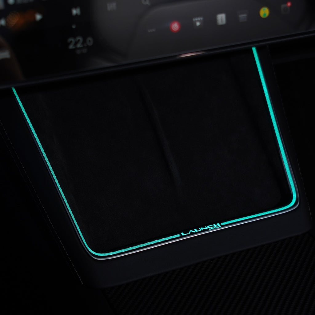 Laser-Carved Ambient Light for Model Y Juniper Wireless Charging Port |