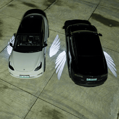 Angel Wings Rearview Mirror Welcome Light for Model 3 Highland & Model Y Juniper |