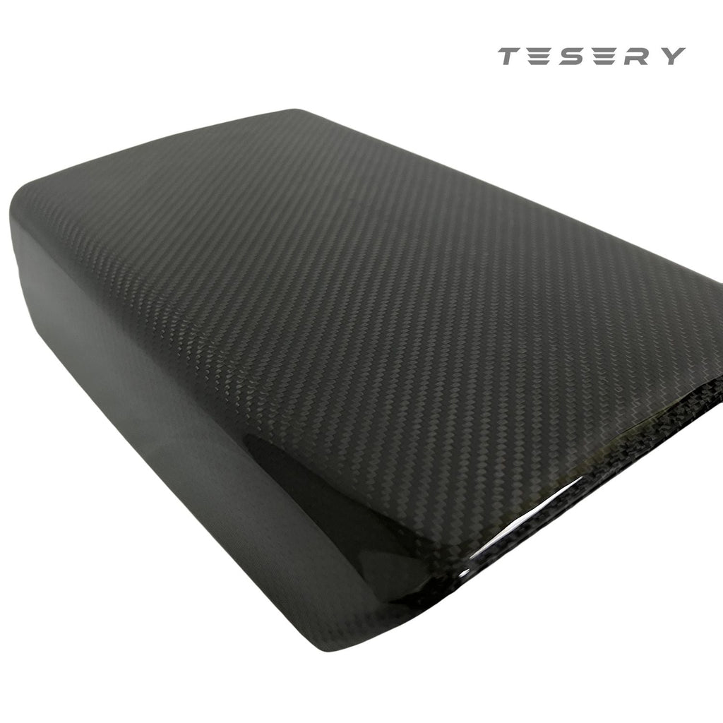 Model Y / 3 Armrest Cover - Dry Carbon Fiber Interior Mods