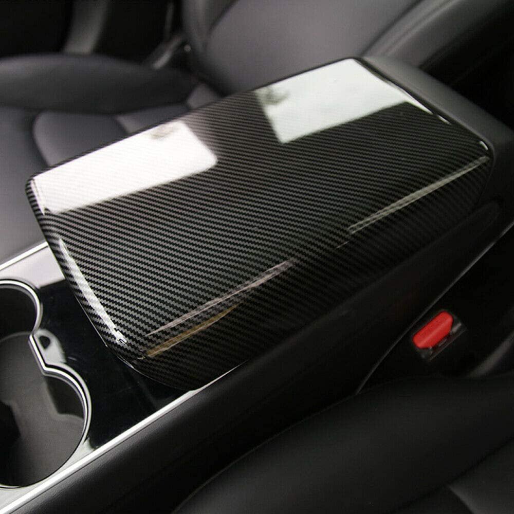 Model Y / 3 Armrest Cover - Dry Carbon Fiber Interior Mods