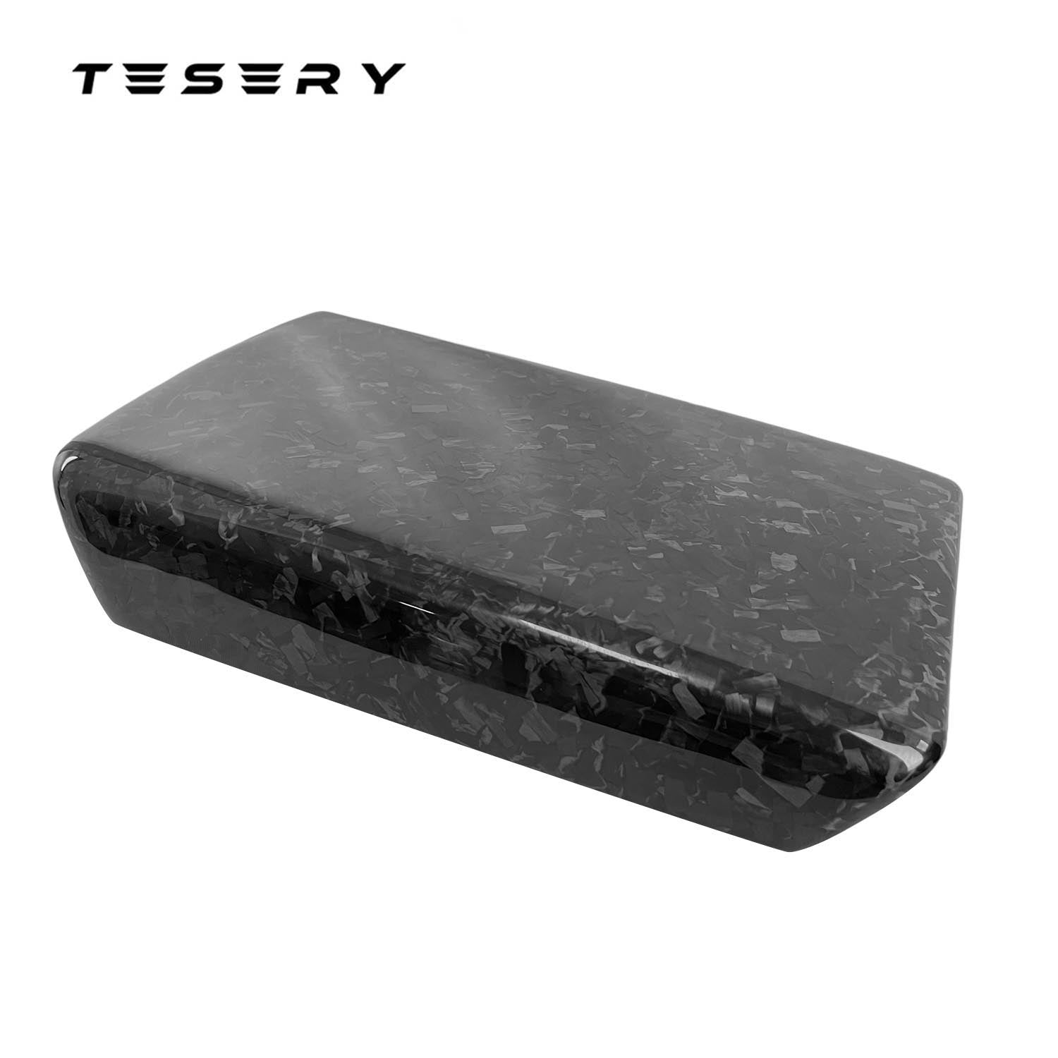 Model Y / 3 Armrest Cover - Dry Carbon Fiber Interior Mods