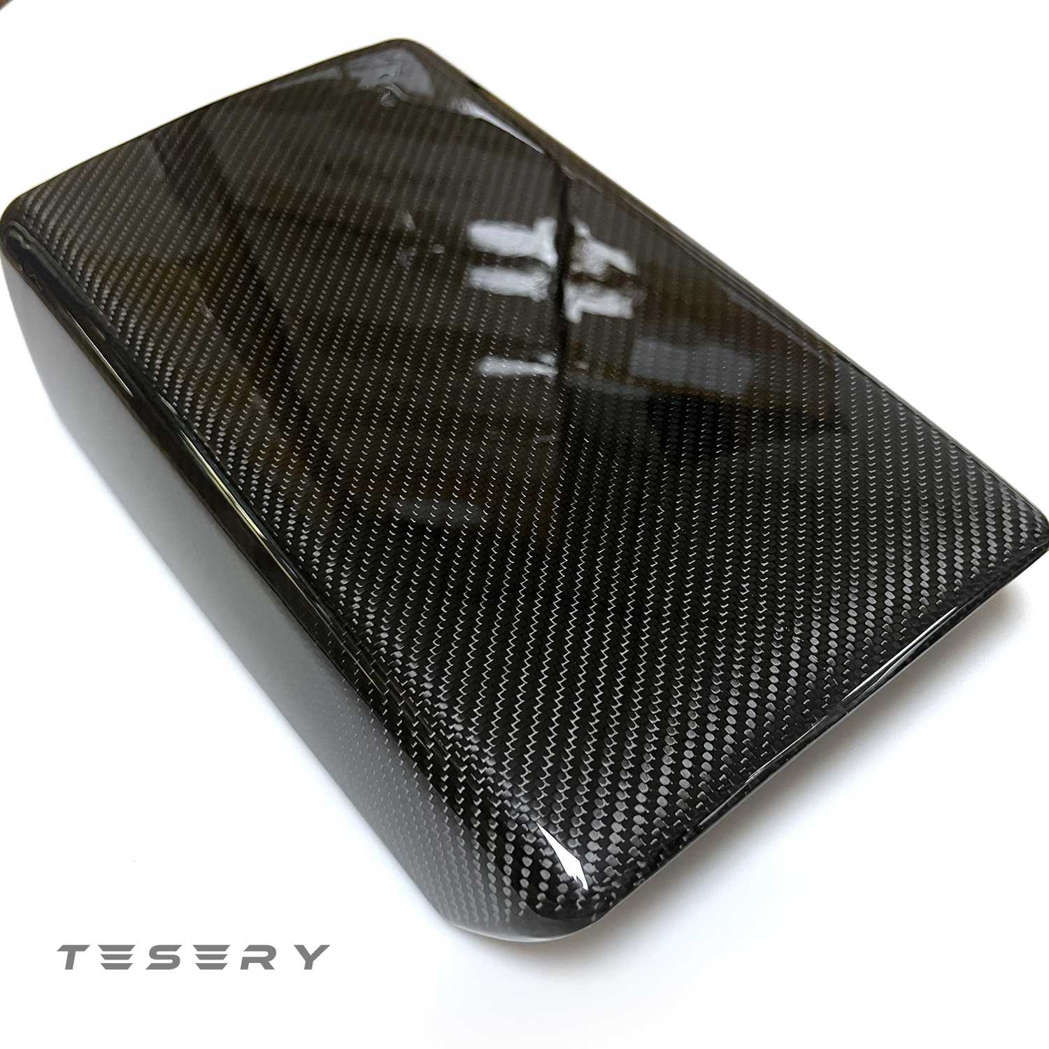 Model Y / 3 Armrest Cover - Dry Carbon Fiber Interior Mods