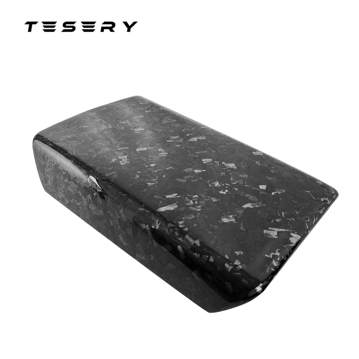Model Y / 3 Armrest Cover - Dry Carbon Fiber Interior Mods