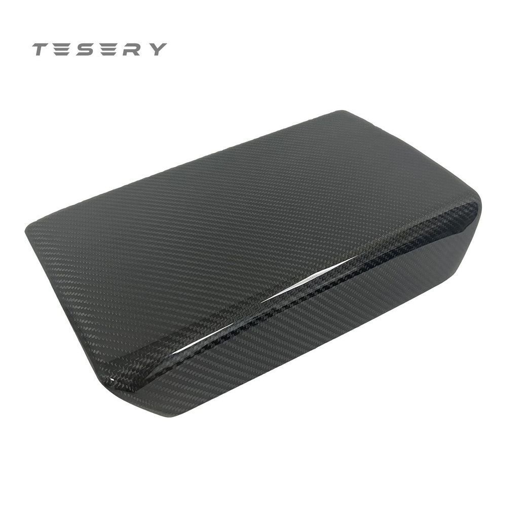 Model Y / 3 Armrest Cover - Dry Carbon Fiber Interior Mods
