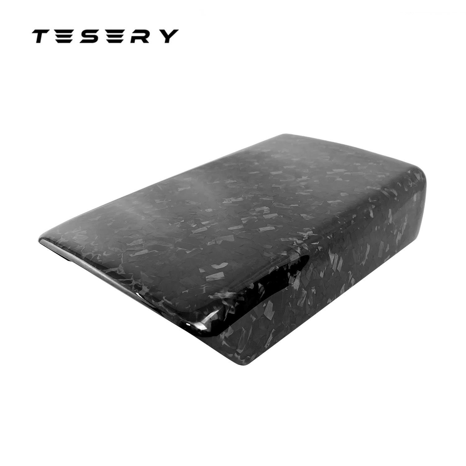 Model Y / 3 Armrest Cover - Dry Carbon Fiber Interior Mods