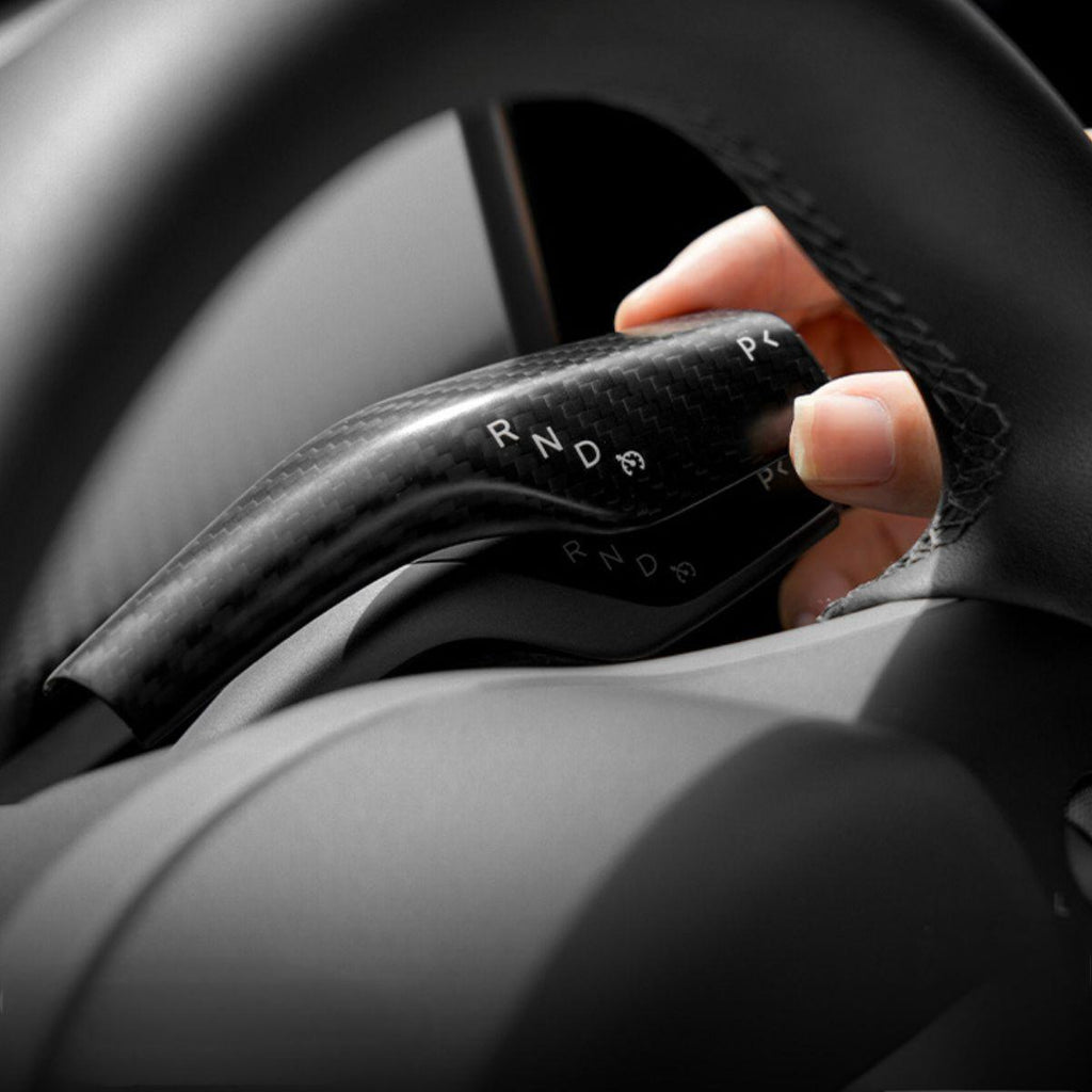 Model 3 / Y Turn Signal Stalk Cover - Dry Carbon Fiber Interior Mods