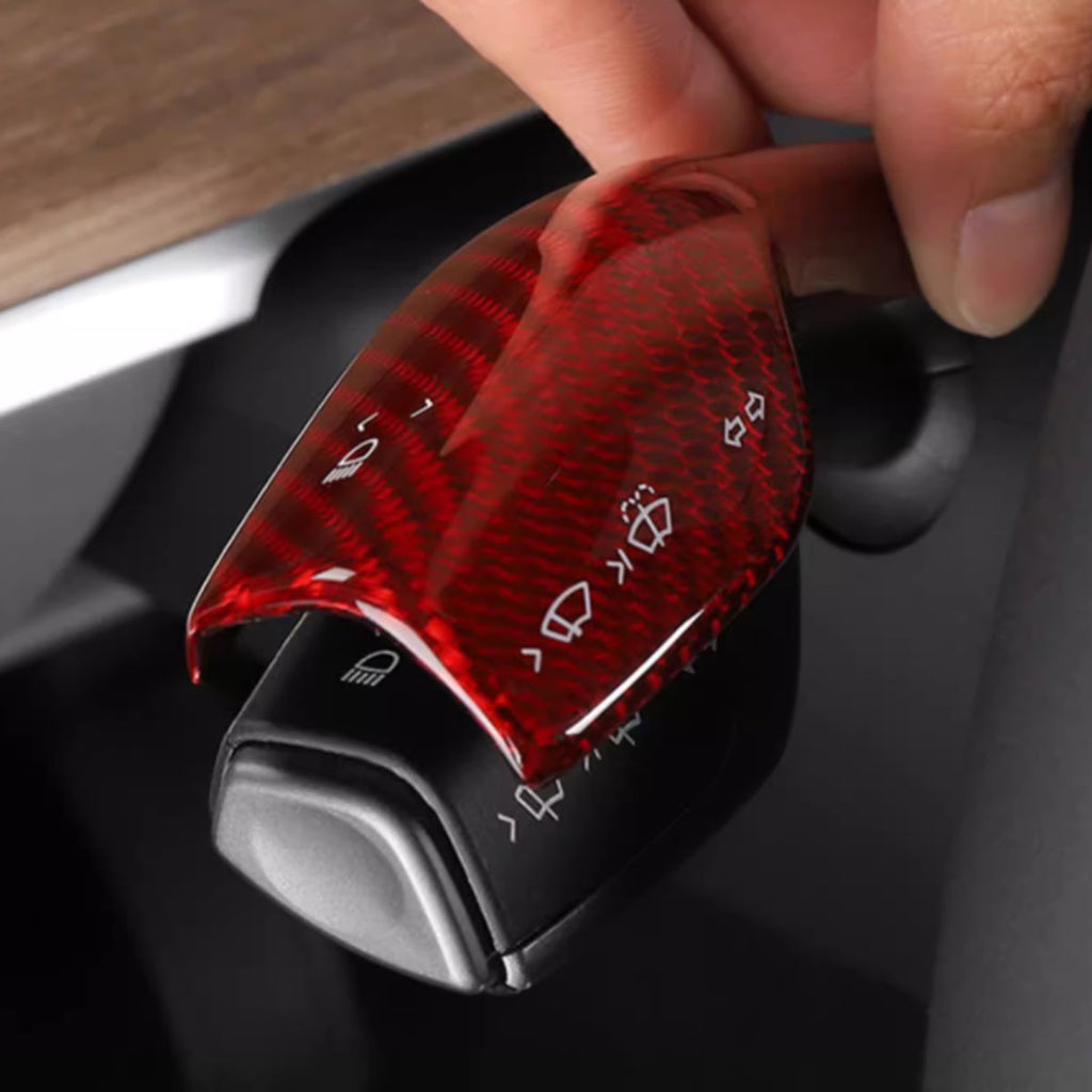 Model 3 / Y Turn Signal Stalk Cover - Dry Carbon Fiber Interior Mods