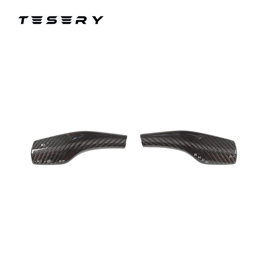 Model 3 / Y Turn Signal Stalk Cover - Dry Carbon Fiber Interior Mods