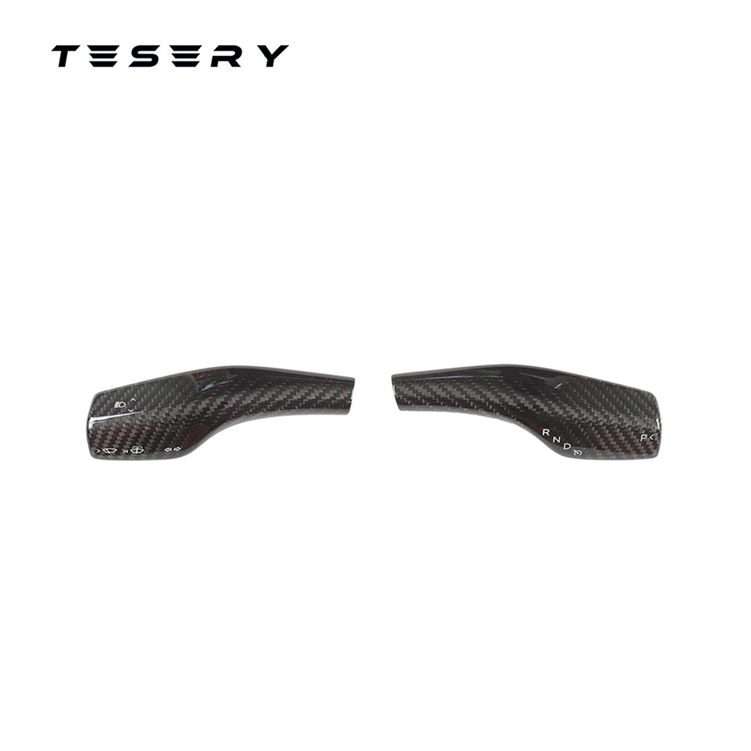 Model 3 / Y Turn Signal Stalk Cover - Dry Carbon Fiber Interior Mods