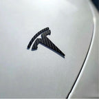 Model 3 / Y T Logo Overlay Front & Rear - Real Carbon Fiber Exterior