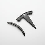 Model 3 / Y T Logo Overlay Front & Rear - Real Carbon Fiber Exterior